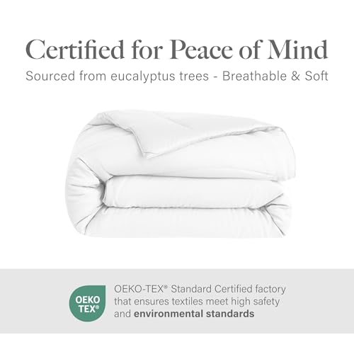 Image of Modern Threads Tencel Lyocell Luxury Ultra Soft Down Alternative Comforter, White, Queen