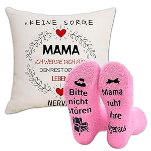 Moederdagcadeau – Beste Mama Cadeau, Verjaardagscadeau voor Mama – Kerst Kussensloop 45 x 45 cm, Kerstcadeau-Ideeën voor Moeder, Oma, Schoonmoeder Mom Kerstmis Thanksgiving Present