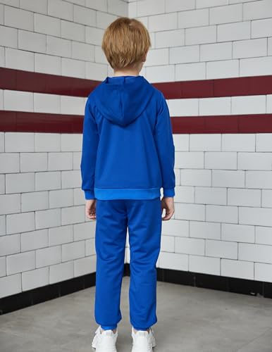 Arshiner 2 Piece Outfit Boys Pullover Hoodies Sweatshirt Suit For Kids Tracksuit Set Blue 9~10 Years4