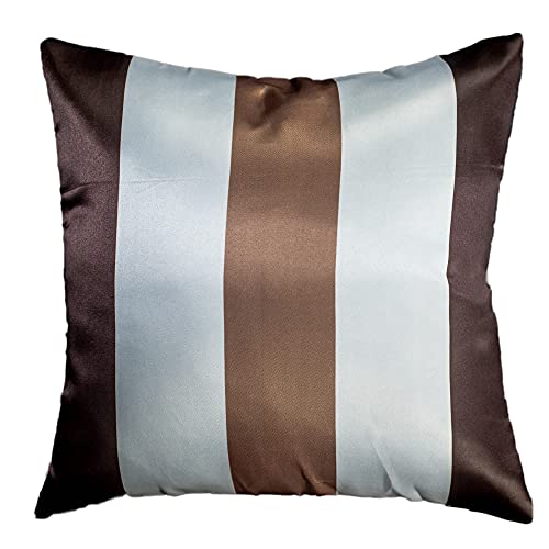 Image of Mocha Microfiber Satin 250TC Cushion Pillow Covers, Coffee Brown, Set of 5(Cadbury,12x12)