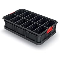 Caja modular de transporte con separadores, plástico, 520 x 327