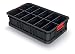 Produktbild Kistenberg Transportkiste Stapelbox Werkzeugkiste Lagerkiste Aufbewahrungsbox Modulkiste (mit trennwänden, stapelbar, Ladefähigkeit bis 50 kg, Kunststoff, schwarz, Modular Solution 520 x 327 x 125 mm)
