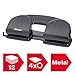 Rexel V412 4 Hole Punch, 12 Sheet Capacity, Adjustable Guide Bar, Metal, Black, 8309