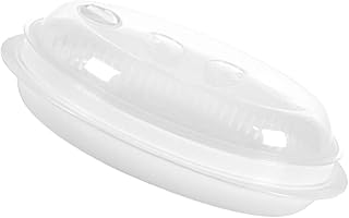 Ciieeo Dumpling Steamer Steamer Basket Practical Fish Plate Microwave Refrigerator Safe Dun Steamed Holder for Versatile Food Steaming