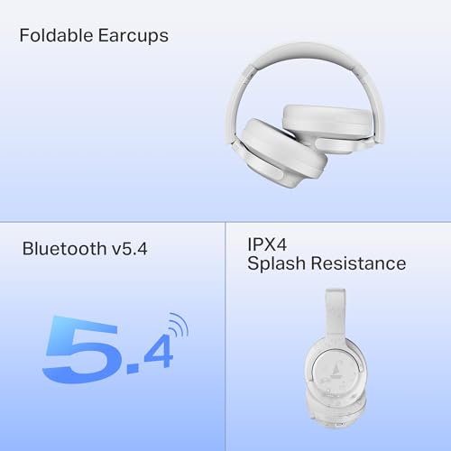 Image of boAt 2025 Launch Rockerz 512 Anc, 40Db Hybrid Anc, 80Hrs Playback, 40Mm Drivers, 40Ms Latency Beast Mode, Enx Tech, App Support, Over Ear Bluetooth Headphones, Wireless Headphone With Mic (Bold White)