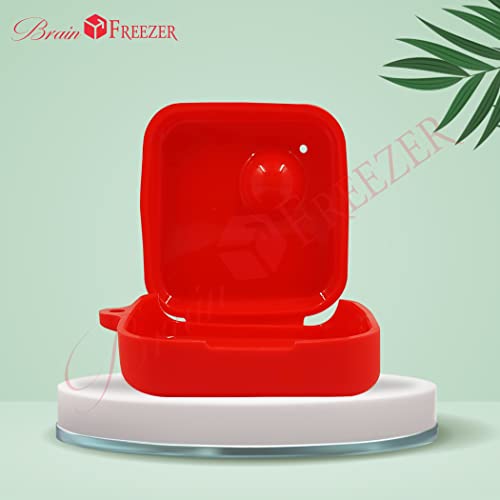 Image of Brain Freezer Stylish Soft Silicone 360 Full Protection Case Cover (Front & Back) Compatible with Nothing Ear (1) Red (Device Not Included)