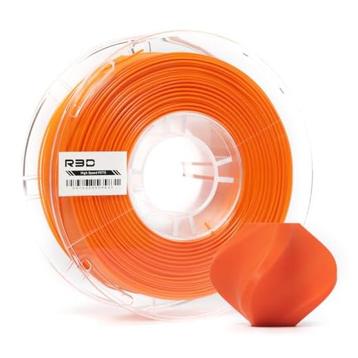 R3D High Speed PETG PRO Filament 1.75mm 1KG, 3D Printer Filament for 30-500 mm/s High-Speed Printing, Dimensional Accuracy +/- 0.02 mm, Plastic Spool, Compatible with AMS (Orange)
