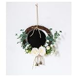 Weihnachtskränze für Haustür Kreative Garland Wohnzimmer hängender Wandschmuck for Fenster und Türen Wanddekorationen Feiertagdekoration Girlanden (mit Tafel zum Schreiben) Kränze ( Color : B )