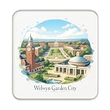 welwyn garden city shopping Imán para nevera hecho a mano – Welwyn Garden City, Inglaterra, Reino Unido