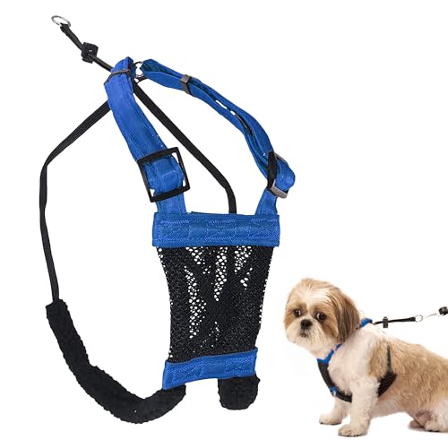 Sporn No Pull Dog Harness Durable Nylon Mesh Harness for Small Dogs No Choke Design Padded Restraint Sleeves Adjustable Fit Easy On/Off Ideal for Small Breeds Blue