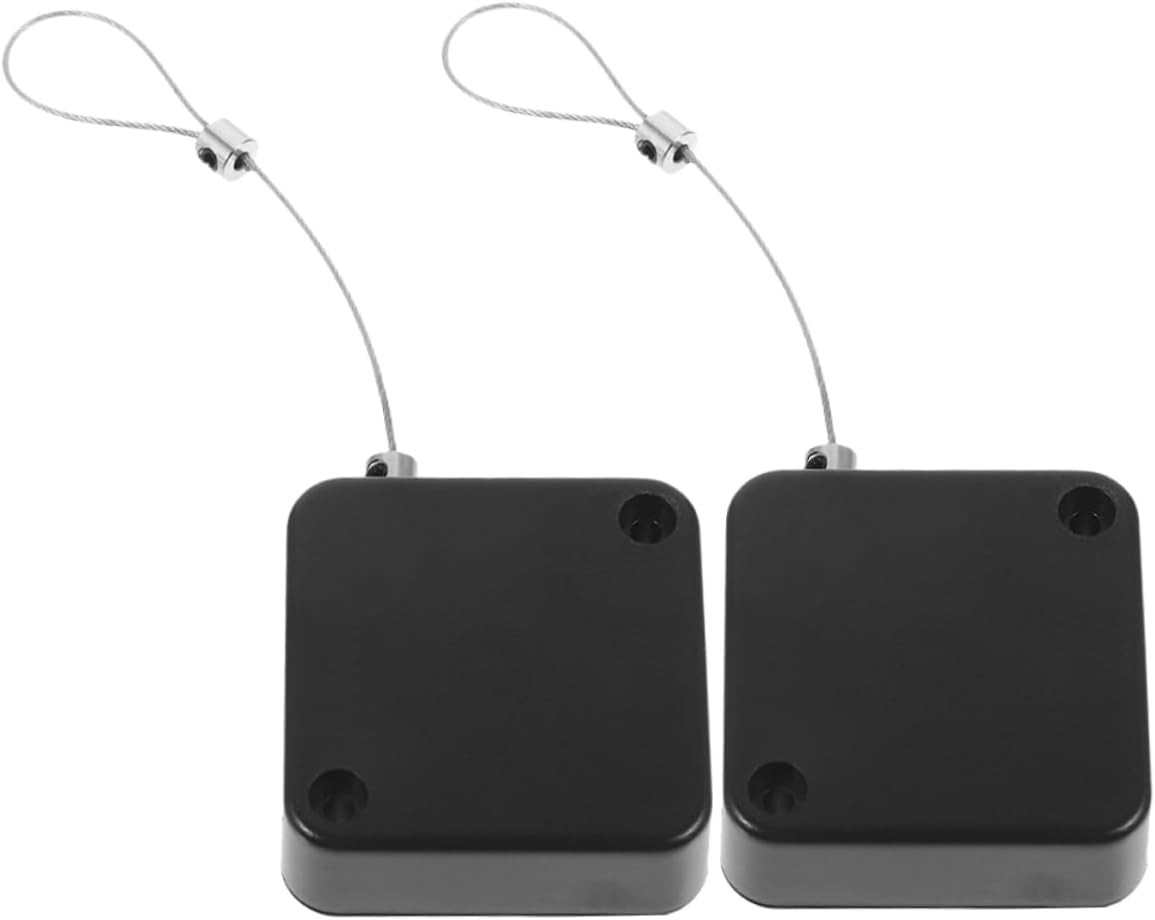 ULTECHNOVO 2pcs Retractable Steel Wire Cable Tether Lock for -Theft and Loss Prevention Automatic Telescopic Holder for Electronic Devices Compact and Convenient Design