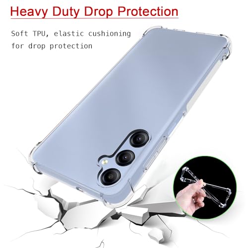 Image of for Samsung A05s Case,Samsung A05s Phone Case Clear Transparent Reinforced Corners TPU Shock-Absorption Flexible Cell Phone Cover for Samsung A05s - Transparent