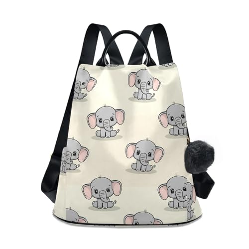 Sac à dos motif éléphants tendance et sécurisé avec plusieurs poches