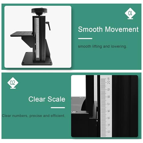 Plataforma de elevación manual ajustable con mesa deslizante, columna de tornillo de altura Precis para experimentos ópticos, ideal para aplicaciones de investigación
