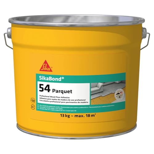 Image of SIKA - Wood Floor Adhesive - 54 Parquet - Fast-Curing bonding Agent - Trowel Application - Flexi-Polyurethane - Solvent-Free - 13 kg - Brown