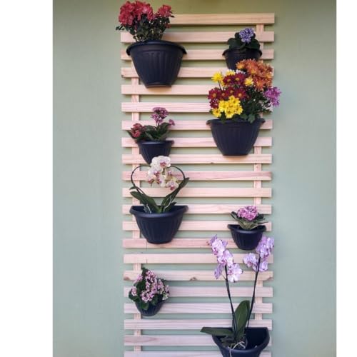 Painel Vertical treliça de Madeira para horta em varanda Interna e Externa kit com 02 treliça
