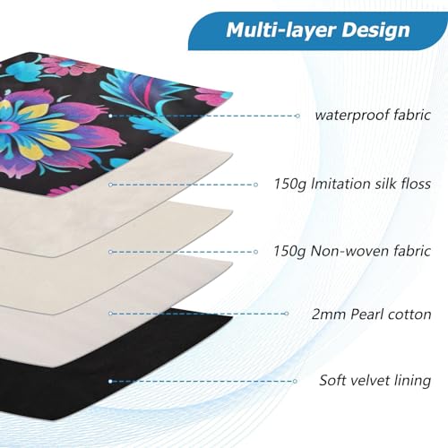Funda para portátil 13-14 pulgadas con diseño floral impermeable miniatura 4