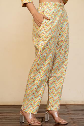 Image of MIRCHI FASHION Women's Straight Fit Pure Cotton Floral Printed Kurta Set with Dupatta and Pant