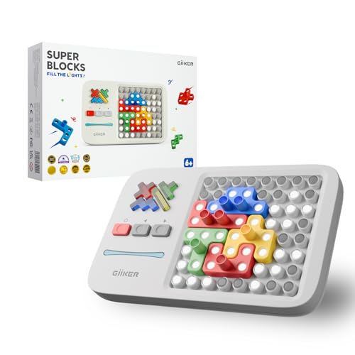 GiiKER Super Blocks STEM Toys – Pattern Matching Puzzle Game with 1000+ Challenges, Brain Teaser Toy for Kids & Teens, Travel Game & Birthday Gift for Boys and Girls by GiiKER - Used condition - US$46.82