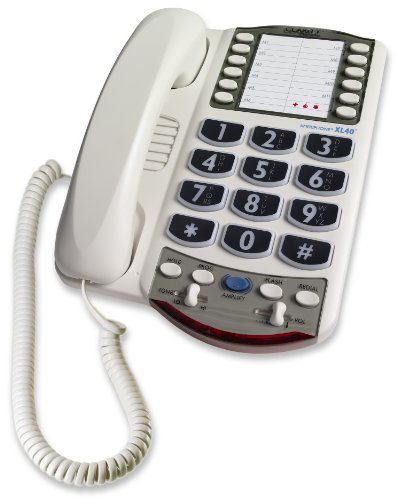 Teléfono cableado con botones grandes y tecnología Clarity XL40 miniatura 1
