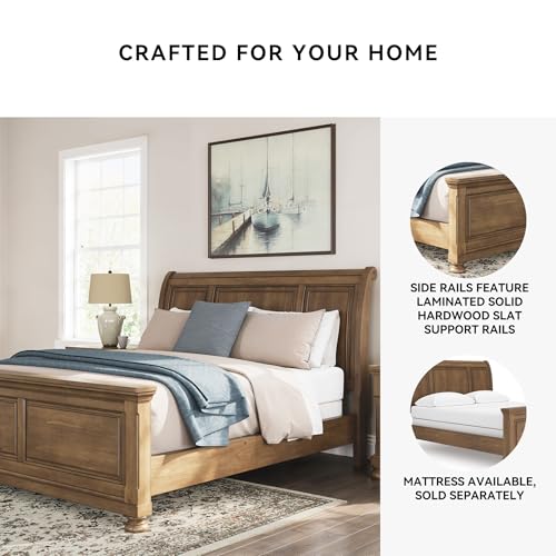Image of Signature Design by Ashley Wood California King Sleigh Bed with Headboard