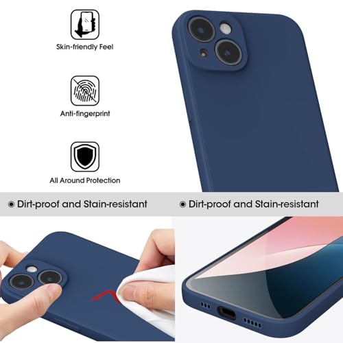 Andwing For iPhone 15 Plus Case,Silicone Case Soft Ultra For iPhone 15 Plus Phone Case Slim Protective Shockproof Cover Scratch-Resistant Microfiber Lining - Image 3