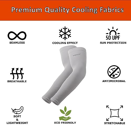 Image of YQXCC 4 Pairs UV Sun Protection Arm Sleeves - Tattoo Cover Up - UPF 50 Sports Compression Cooling Sleeve for Men & Women