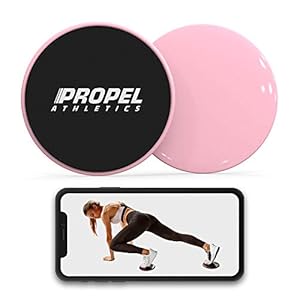 | Set of 2 Premium Core Sliders with Free Workout Video & Travel Bag | Dual Sided for Hardwood or Carpet | Ab Workout Equipment | Gliding Discs | Sliders for Working Out