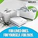 Nelko Photo Printer, PP01 Color Mini Portable Printer, Instant Smartphone Inkjet Printer, Sticky-Back Rechargeable Portable Picture Printer for iOS & Android, for Christmas Family, White