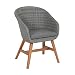 Produktbild Greemotion Rattansessel Madeira für Balkon, Garten & Terrasse-Rattanstuhl grau-Outdoor Stuhl aus Rattan mit Auflage Polster-Lounge Sessel mit Holzbeinen, 6,2 x 7,2 x 4,5 cm