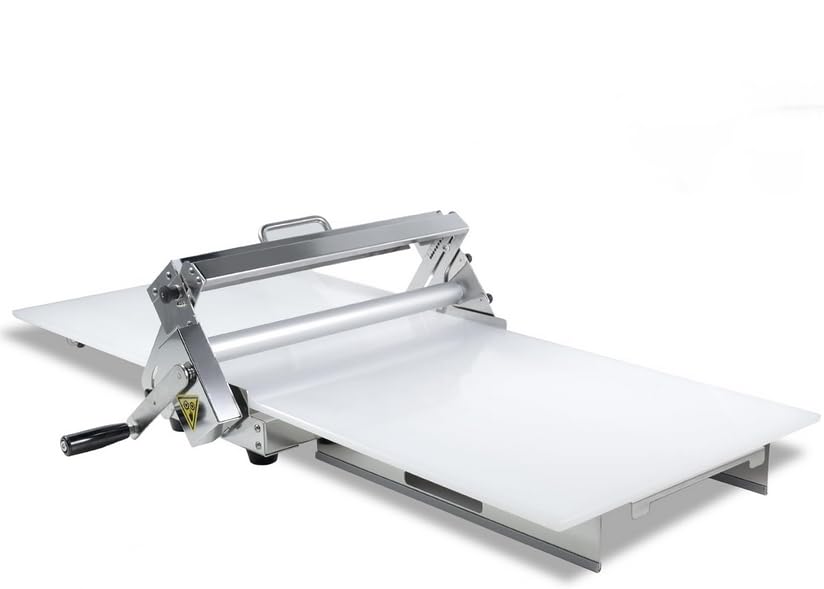 Folding Dough Sheeter 15.5in manual dough roller machine Stainless Steel for Bakeries Pastries with 2 Sheeter Board & Thickness Adjustable 2.5-25MM (15.5