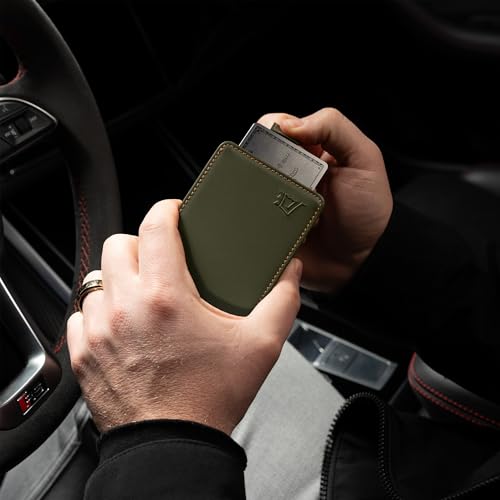 Image of Kings Loot Wallet for Men | Minimalist Slim RFID Blocking Leather Design with Cash Pocket & Card Pull Strap | Holds 1-12 Cards | Stylish & Durable Wallets (Sage)