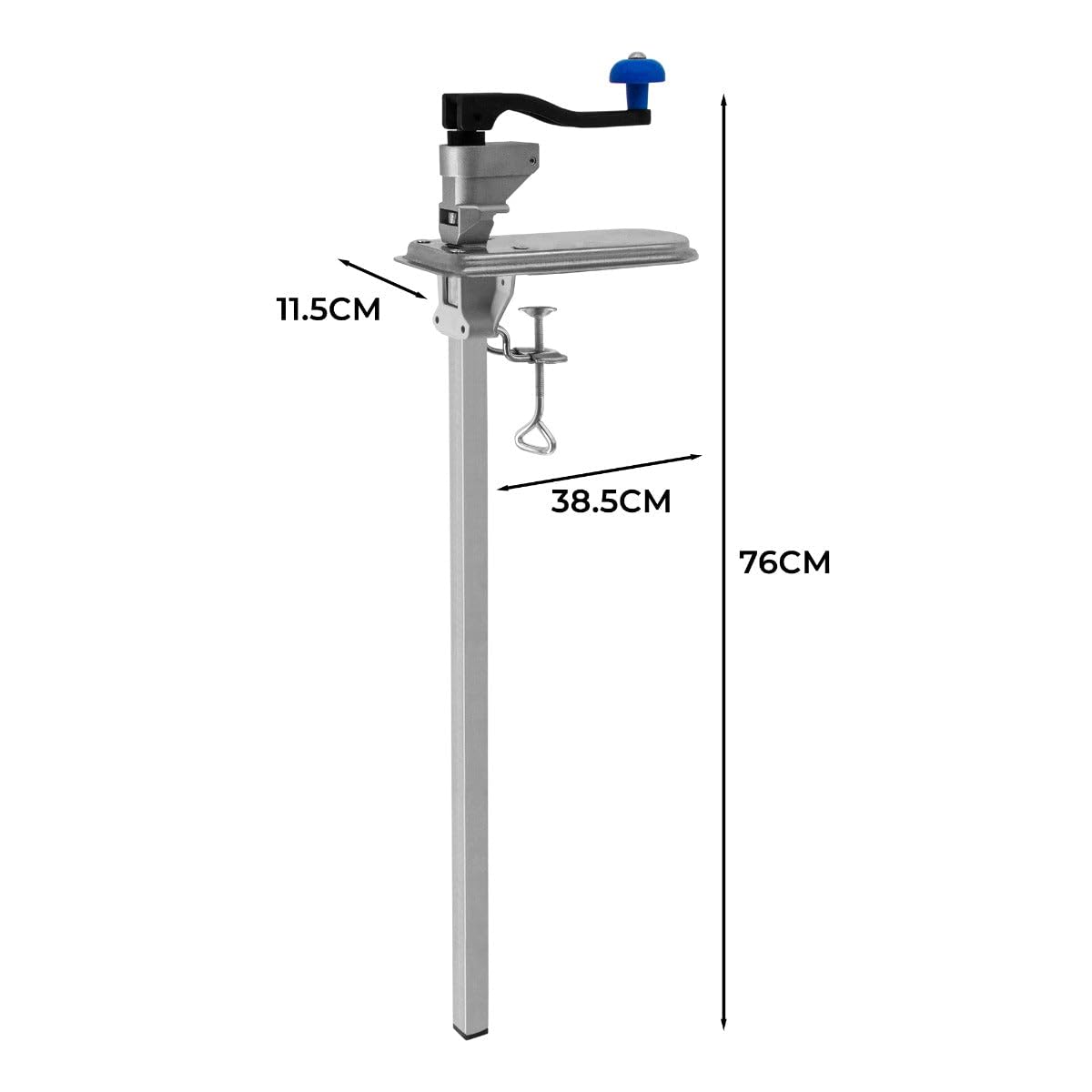 Apriscatole commerciale 50 cm in acciaio inox Grande Apri Lattina Manuale Lama Affilata Cucina Professionale Catering Ristorante Banco di Lavoro Apri Barattoli Altezza Regolabile Viti Banco GRATUITE