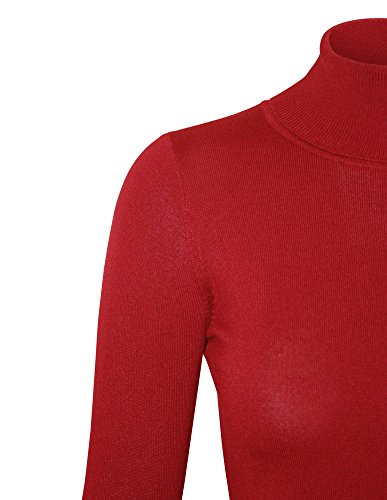 Image of Cielo Womens Solid Basic Stretch Turtleneck Pullover Knit Sweater