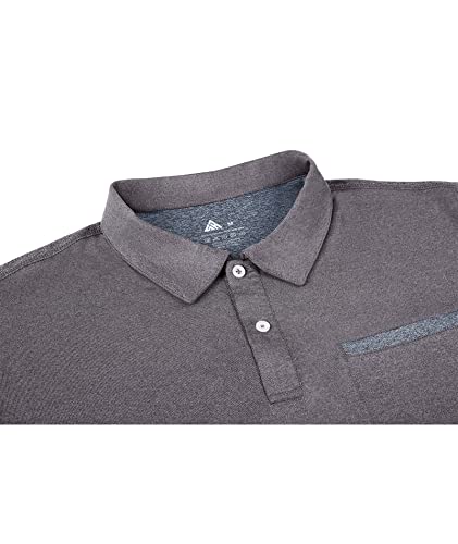 Swisswell Pocket Polo Shirts For Men Moisture Wicking Tennis Shirts Collared Shirts Casual Stylish(Light Coffee,M) #TOP3