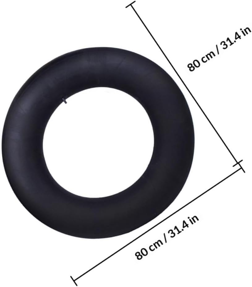 Inflatable Snow Tube and Thickened Butyl Rubber Inner Tube 80cm Sturdy Sledding Float for Winter Outdoor Sports