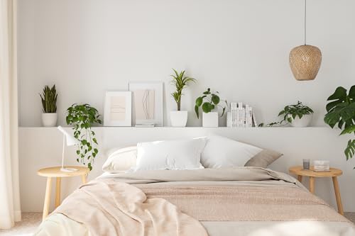 Artevasi Siena Pot, Quadratischer Blumentopf mit Matt-Finish, Kunststoff 100% recycelbar, 40cm, Farbe Weiß