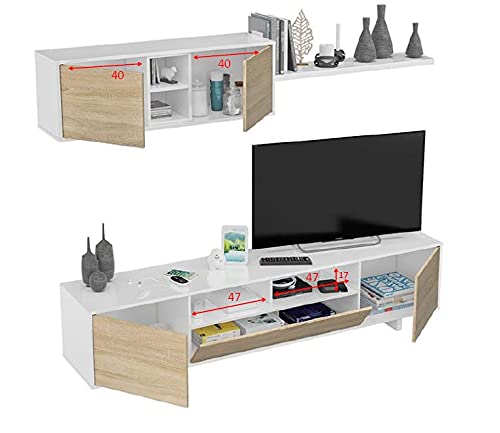 Dmora Parete attrezzata da Soggiorno, Mobile Porta...