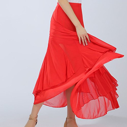 harayaa Novo vestido de baile quadrado saia plissada para meninos – vermelho, conforme descrito