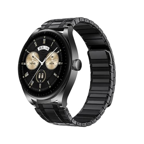 Bracelet montre acier inoxydable Huawei GT5 maillons métal noir