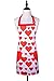 Love Patato - Grembiule regolabile con cuori, in tela, con tasche, ideale come regalo per donne e ragazze, colore: rosso