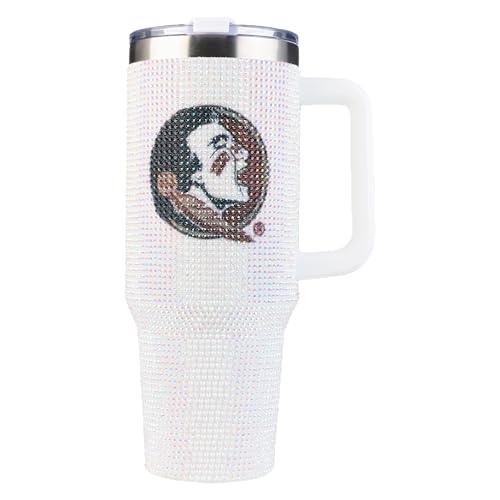 Image of The Memory Company Officially Licensed 40oz White Bling Game Day Tumbler, Florida State University