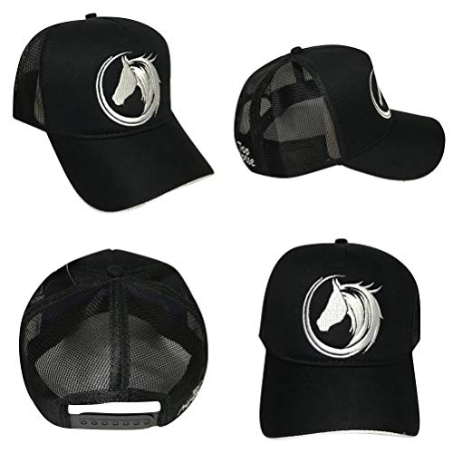 Boné De Vaquejada Top Horse Aba Curva Trucker Preto