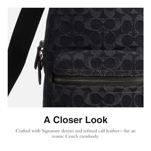 Coach Men's Charter Pack in Signature Denim, Black Denim4