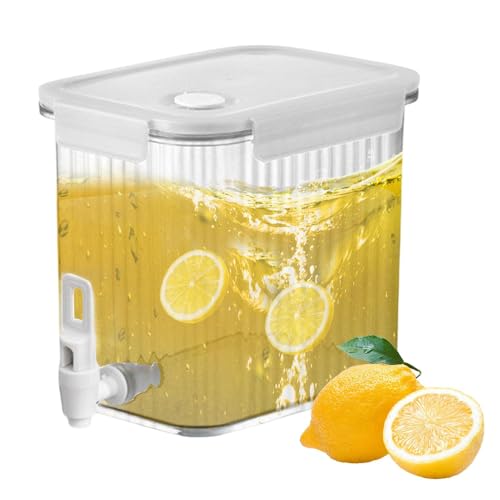 Dispensador de bebidas con grifo a prueba de fugas, dispensador de agua para , gran capacidad de 0.66/0.92 galones con espiga y tapa, recipientes de de té de leche para cocina y picnics