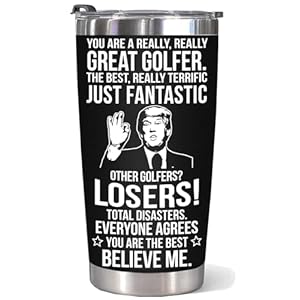 Golf Gifts for Men Unique – Golf Gift for Dad from Son Daughter – Golfer Gift – Funny Retirement Gifts for Him Uncle Husband Boyfriend Lovers – 20 Oz Black Tumbler