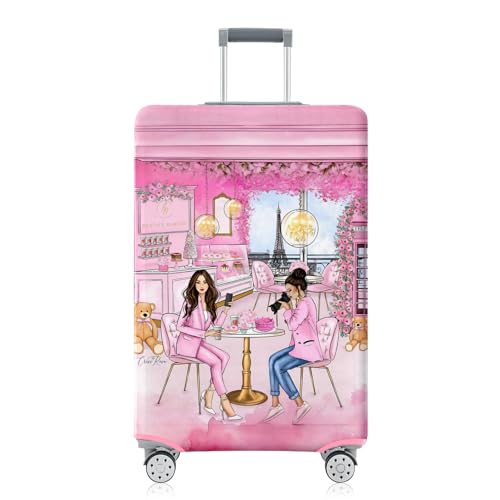 Vehcimbev Fashionista Paris Travel Luggage Cover 29-32 Inch