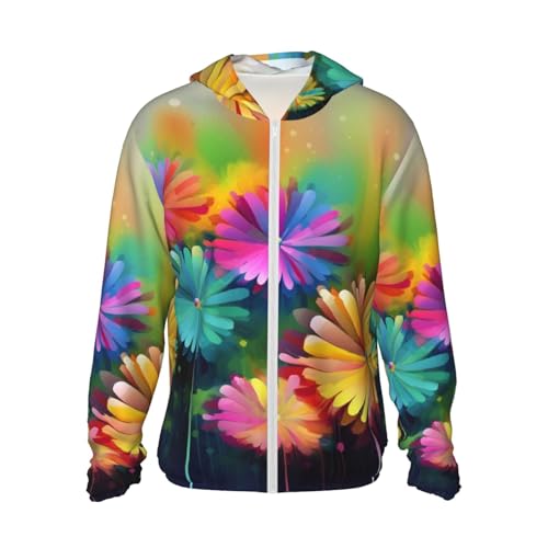 Veste de soleil homme haut de gamme imprimé floral rashguard protection UPF 50+