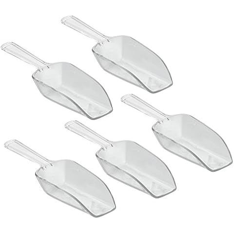 iDesign Measuring Scoop Set of 5, Medium Measuring Spoons Made of Durable Plastic, Scoops for Sweets, Kitchen, Pantry and Utility Room, Clear, 31241 Cover