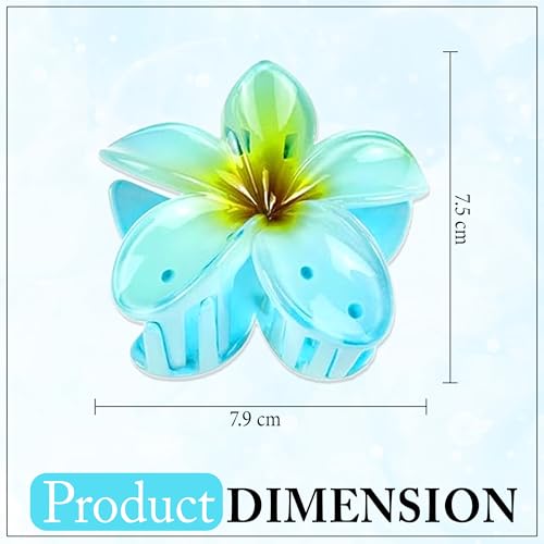Image of GLUN Flower Pettles Hair Claw Clutcher, Beautiful Multicolour Pack of 6 Big Size Clutches for Thick & Thin Hair, Strong Hold Nonslip Large Hair Accessories for Women & Girls